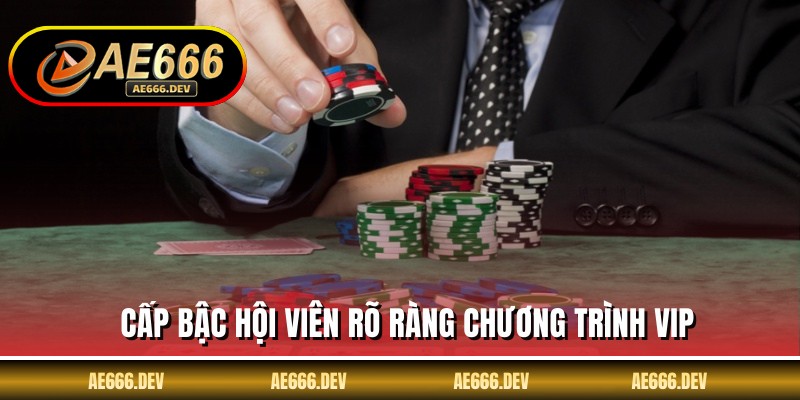 Cấp bậc hội viên rõ ràng chương trình VIP