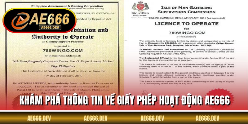 Khám phá thông tin về giấy phép hoạt động AE666